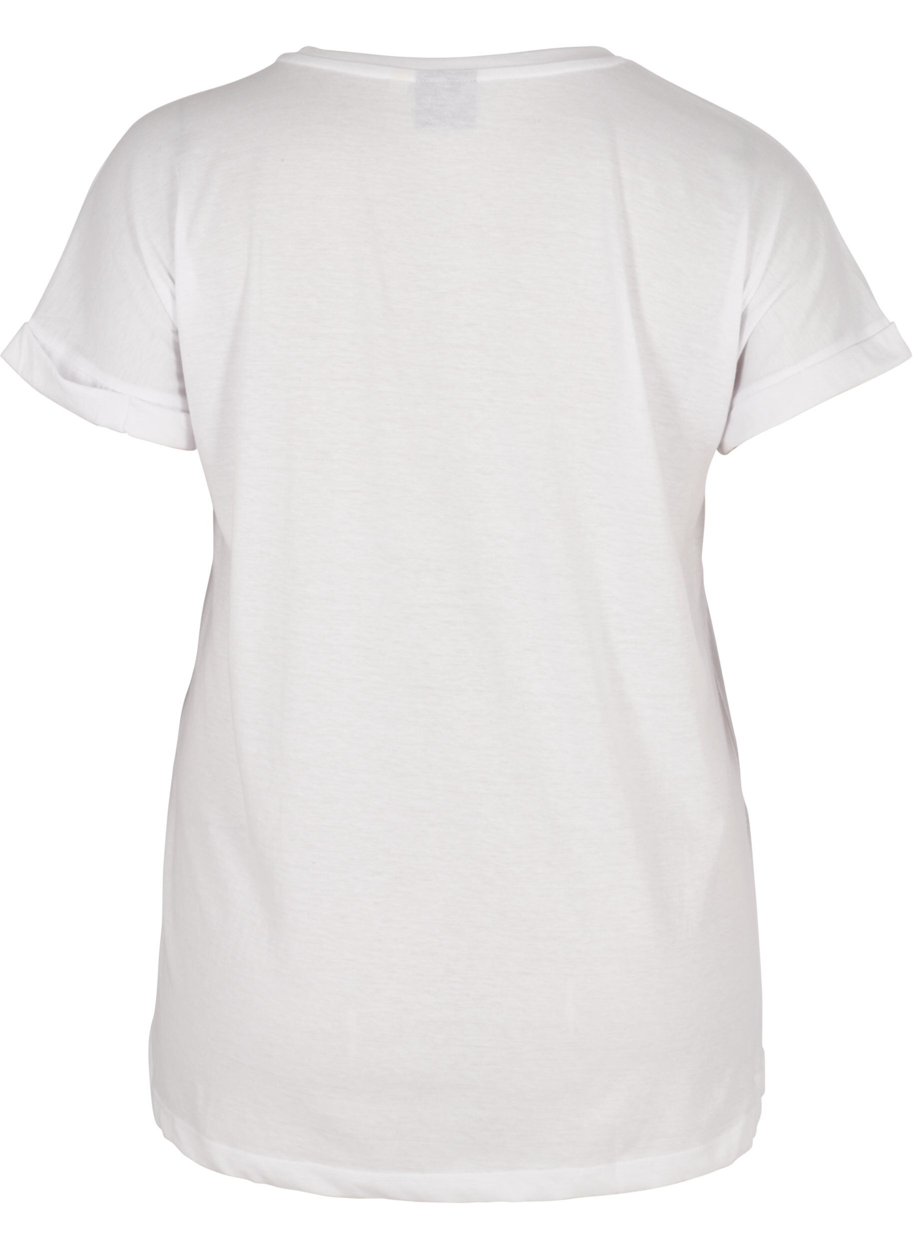 Zizzifashion Cotton mix t-shirt, Bright White, Packshot image number 1
