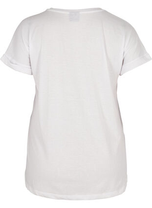 Cotton mix t-shirt, Bright White, Packshot image number 1