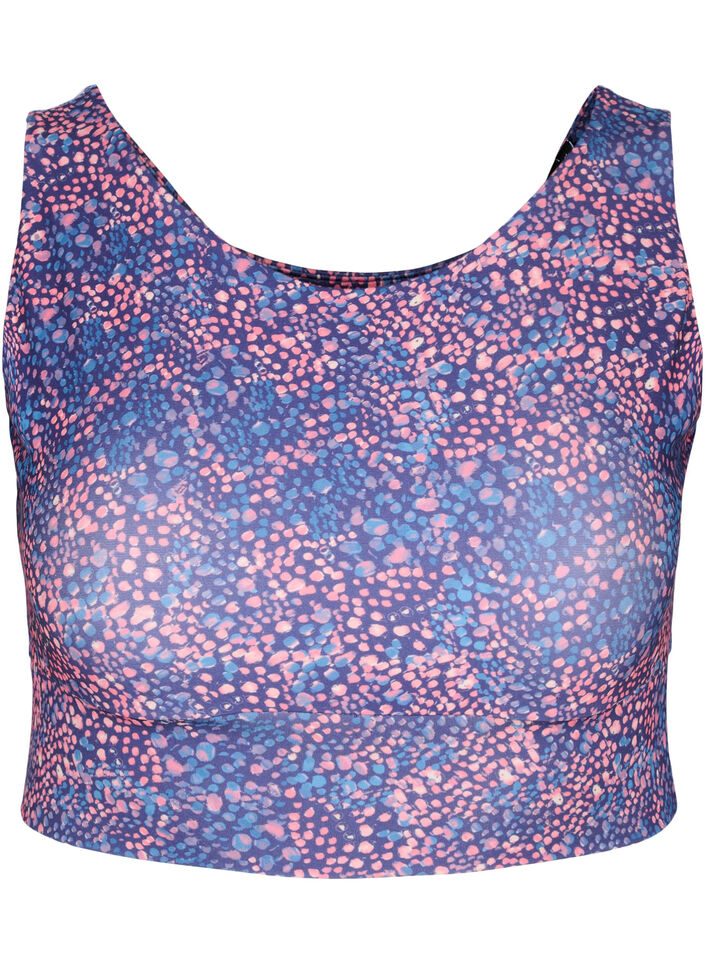Printed sports bra, Night Sky Dot AOP, Packshot image number 0