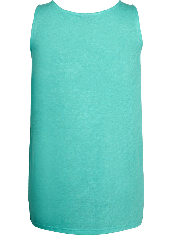 Top with structure and round neckline, Turquoise, Packshot image number 1