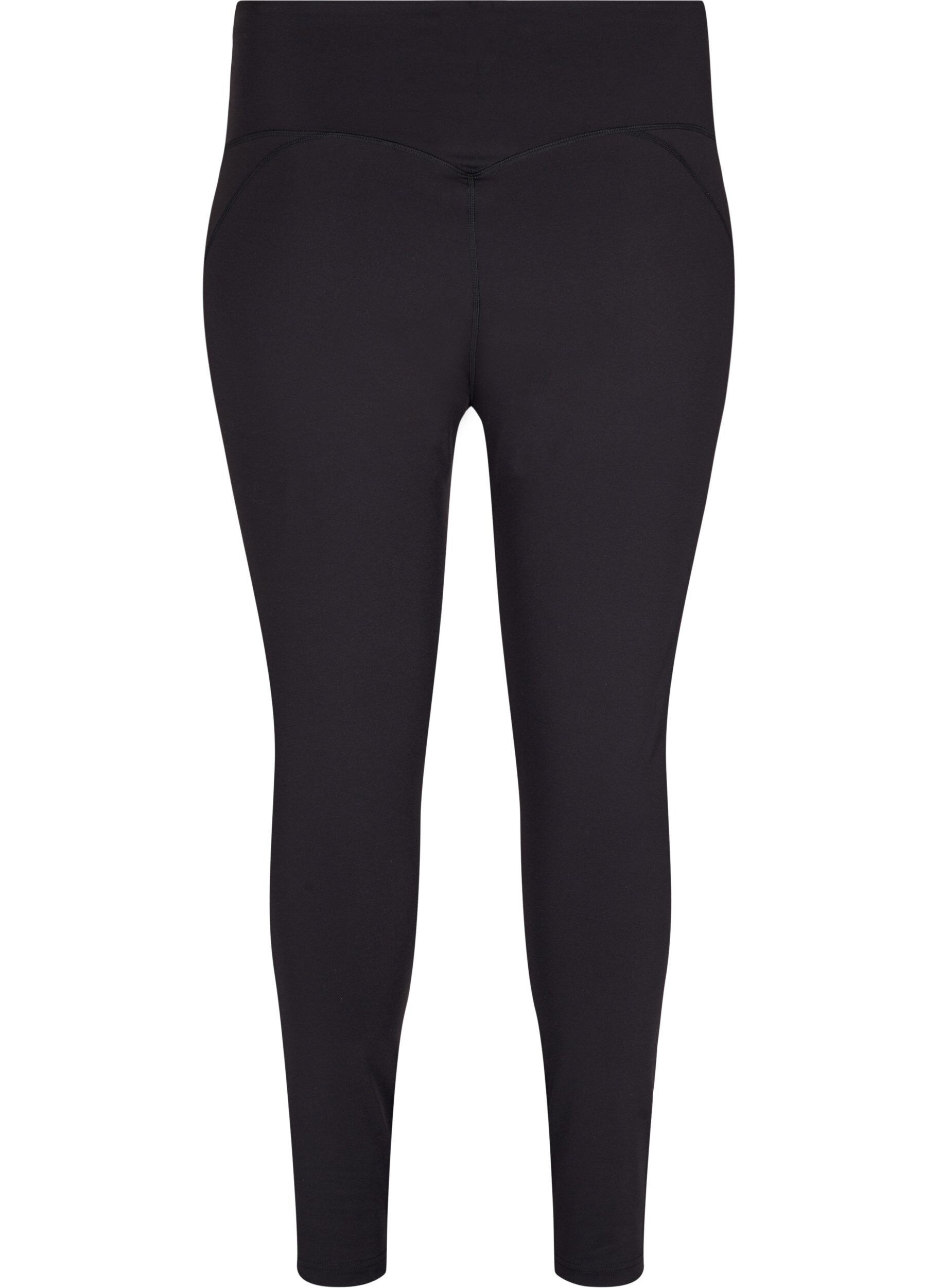 Zizzifashion CORE, V-SHAPE DEFINE TIGHTS - Cropped training tights with v-shape back, Black, Packshot image number 1