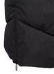 Long puffer coat with hood and pockets, Black, Packshot image number 4