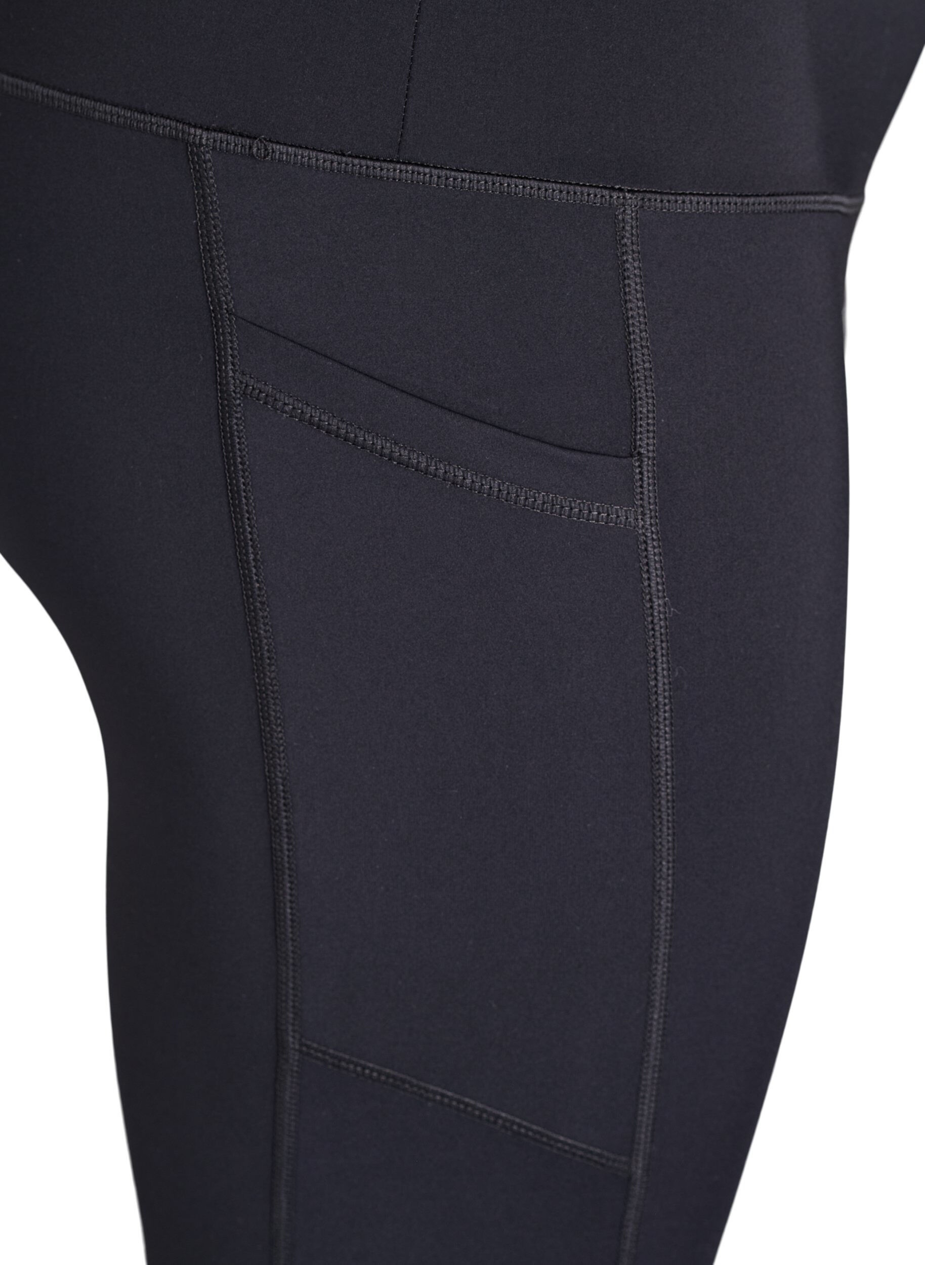 ZizzifashionHigh-waisted 7/8 training tights with a pocket., Black, Packshot image number 3