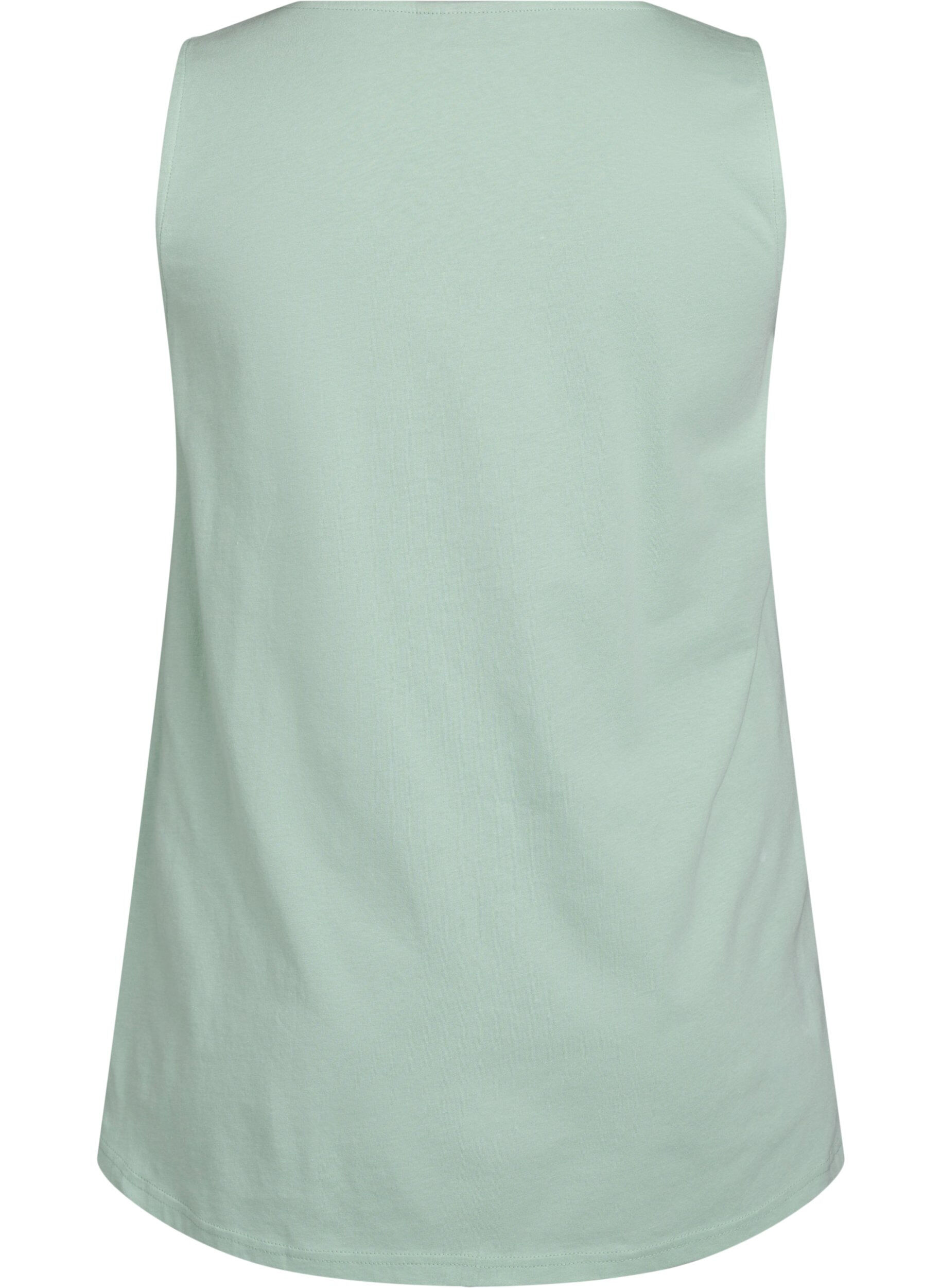 Zizzifashion Cotton top with a-shape, Green, Packshot image number 1