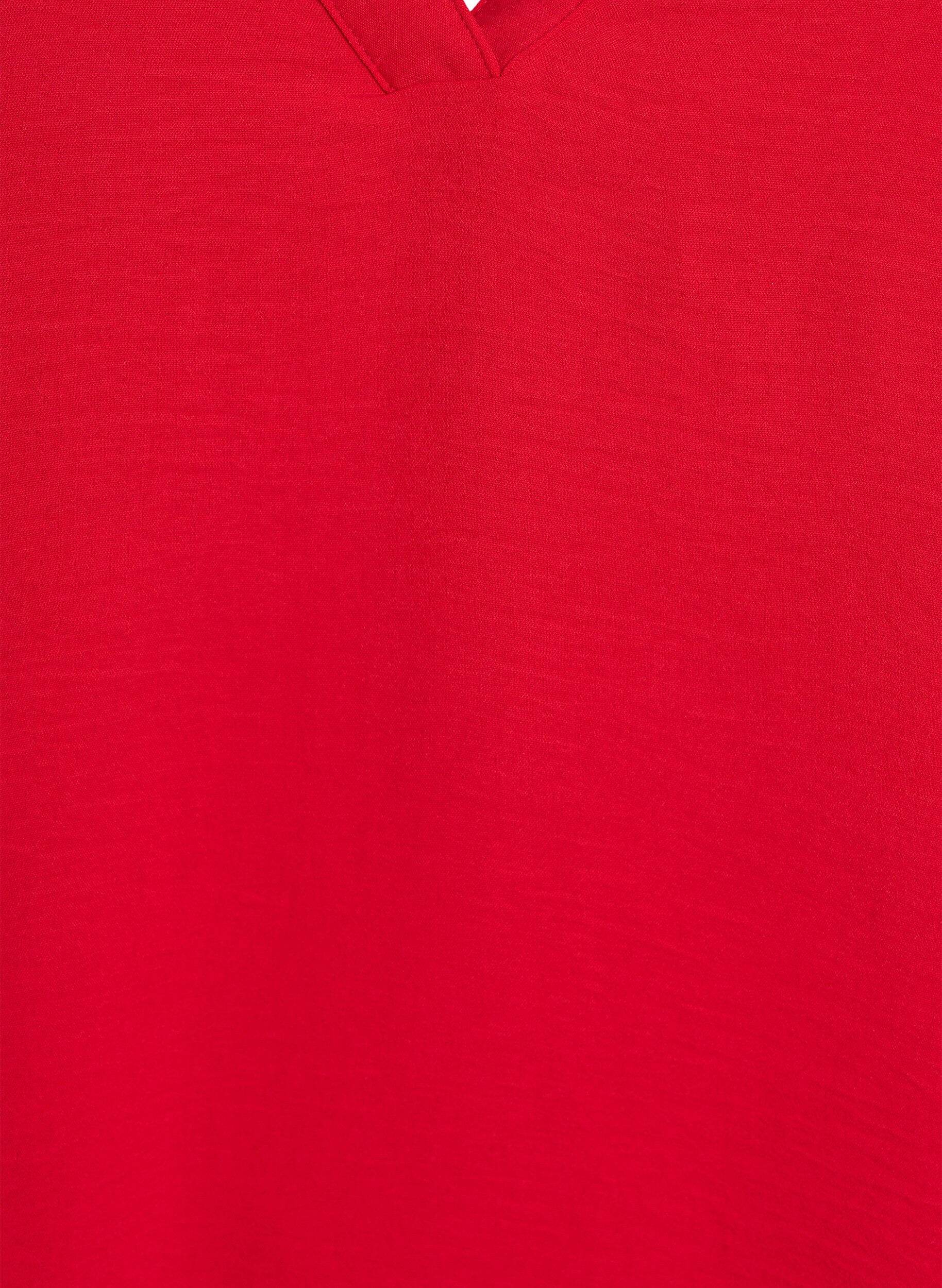 Zizzifashion Sleeveless top with wrinkle details, Red, Packshot image number 2