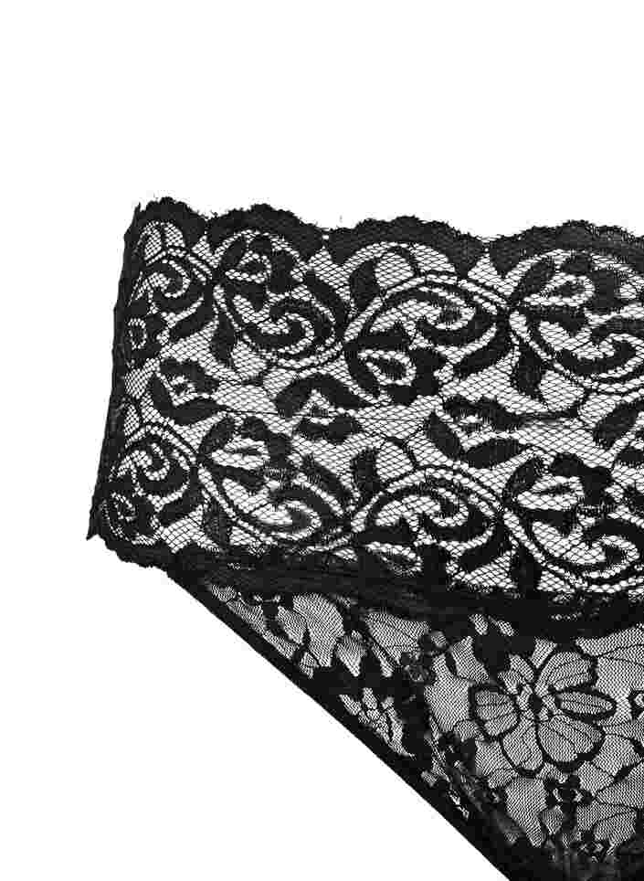 3-pack hipster panty in lace material, Black, Packshot image number 2