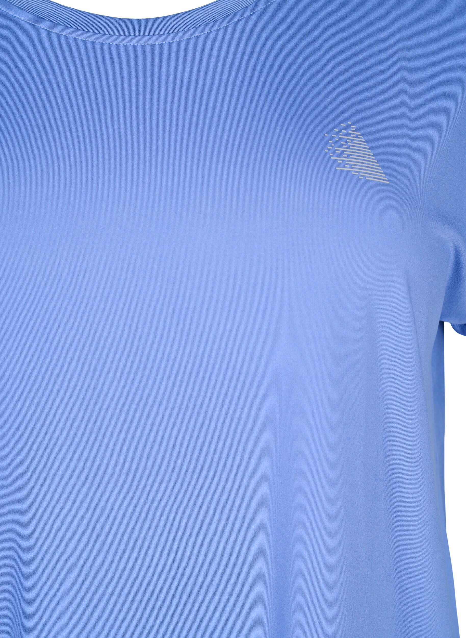 Zizzifashion Solid-coloured workout T-shirt, Blue, Packshot image number 2