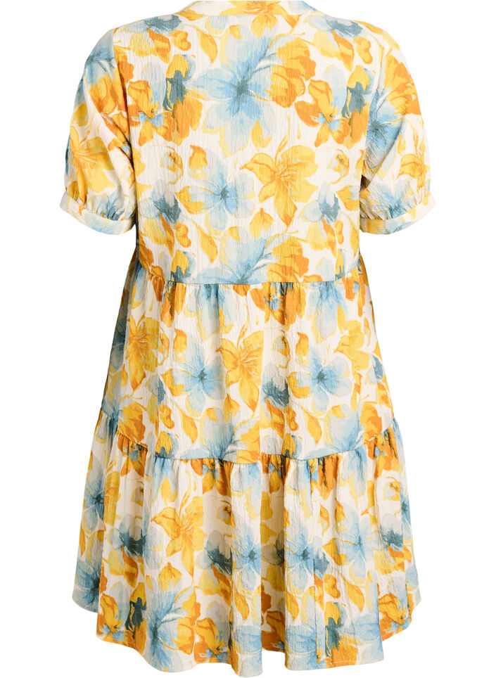 Short A-line dress, Yellow, Packshot image number 1