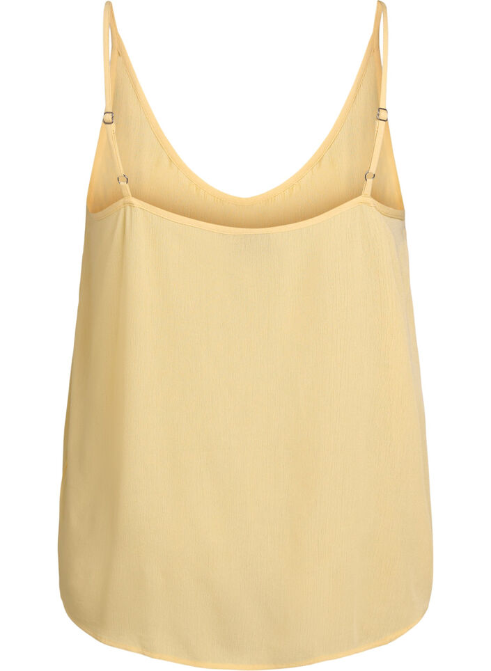 Strap top in viscose, Yellow, Packshot image number 1