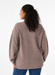 Loose knitted merino wool sweater, Desert Taupe Mel., Model image number 1