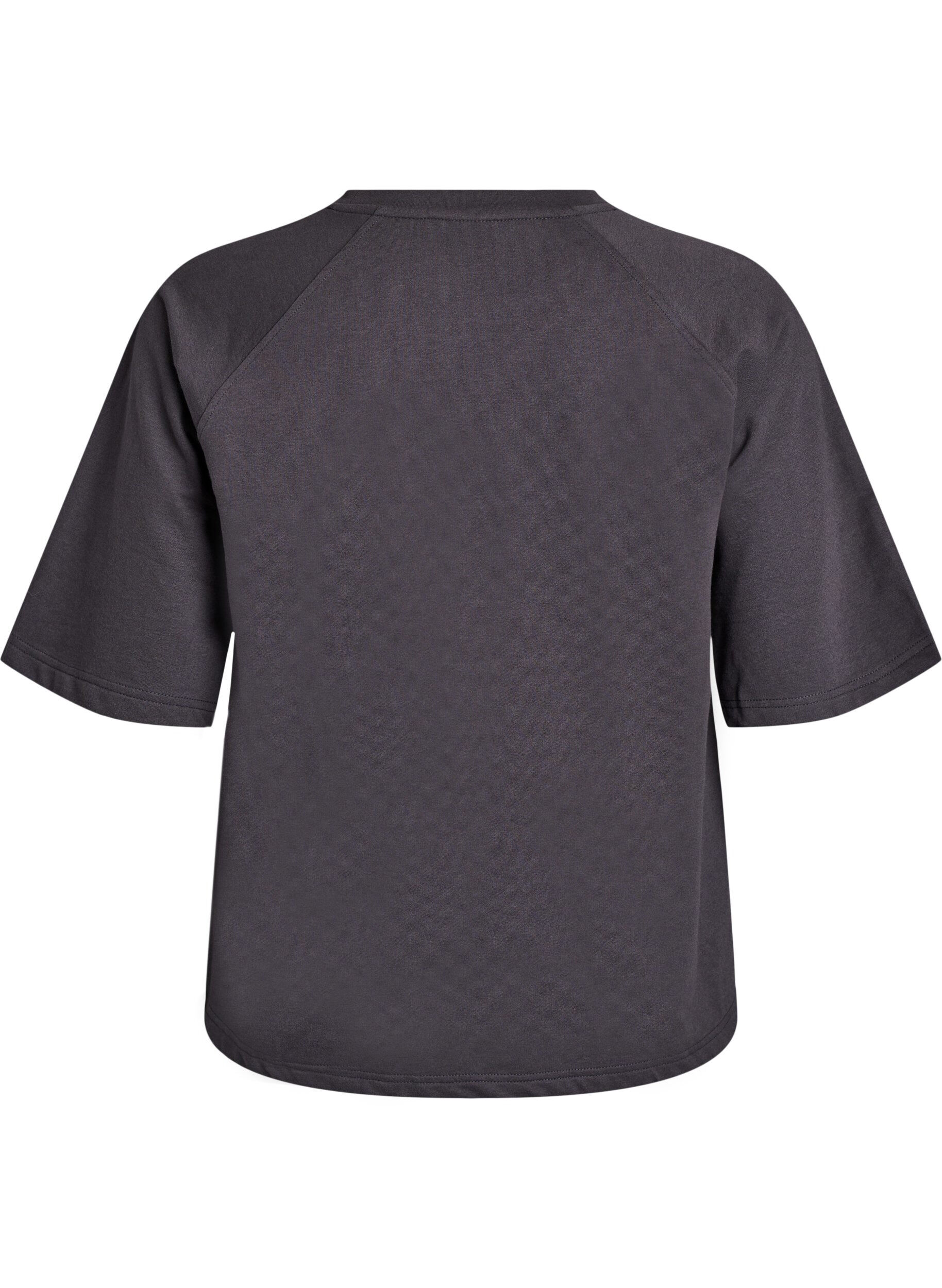 Zizzifashion Jersey blouse with 1/2 raglan sleeves, Dark Grey, Packshot image number 1