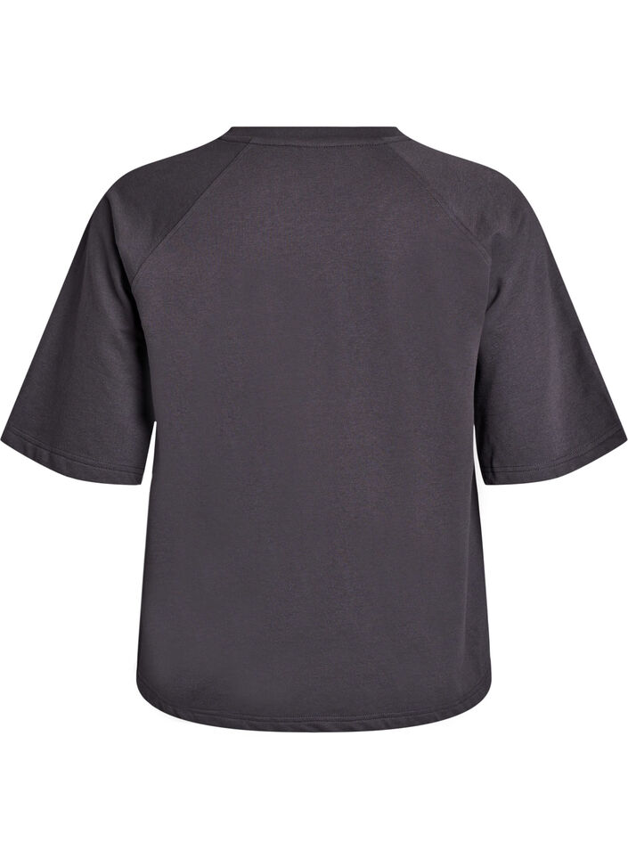 Jersey blouse with 1/2 raglan sleeves, Dark Grey, Packshot image number 1