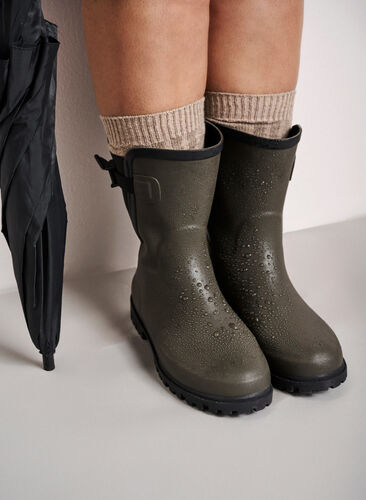 Long wide fit rubber boots, Tarmac, Image image number 0