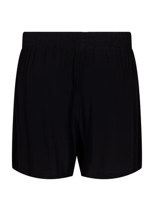 Loose-fitting shorts in viscose, Black, Packshot image number 1