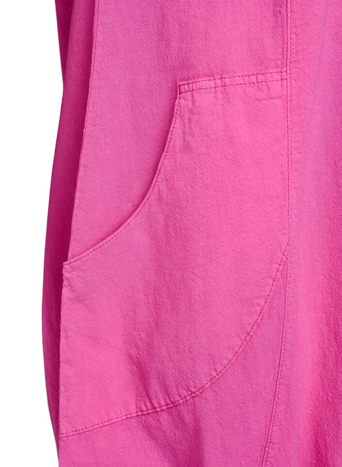 Short sleeve cotton dress, Rose, Packshot image number 3