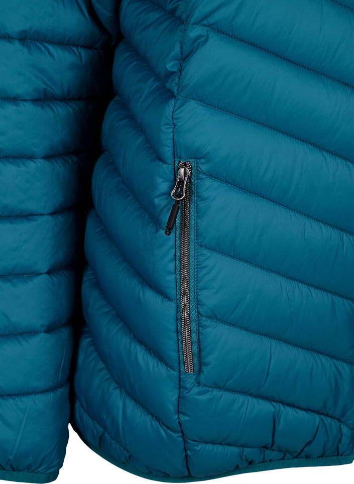 Lightweight jacket with hood, Petrol, Packshot image number 3