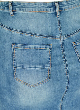 Denim skirt with pockets, Blue denim, Packshot image number 3