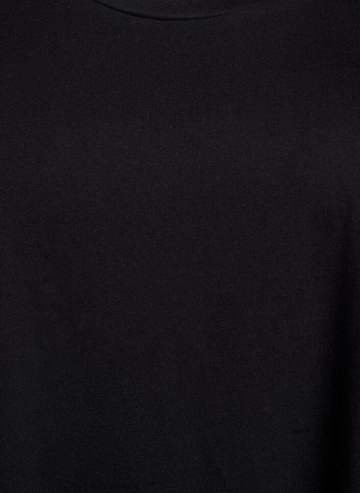 2-pack T-shirt dress with short sleeves, Black, Packshot image number 3