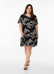 Dress in viscose with cutline, Black, Model image number 1