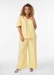 V-neck shirt blouse with short sleeves, Yellow, Model image number 1