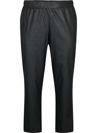 Imitated leather pants with pockets, Black, Packshot