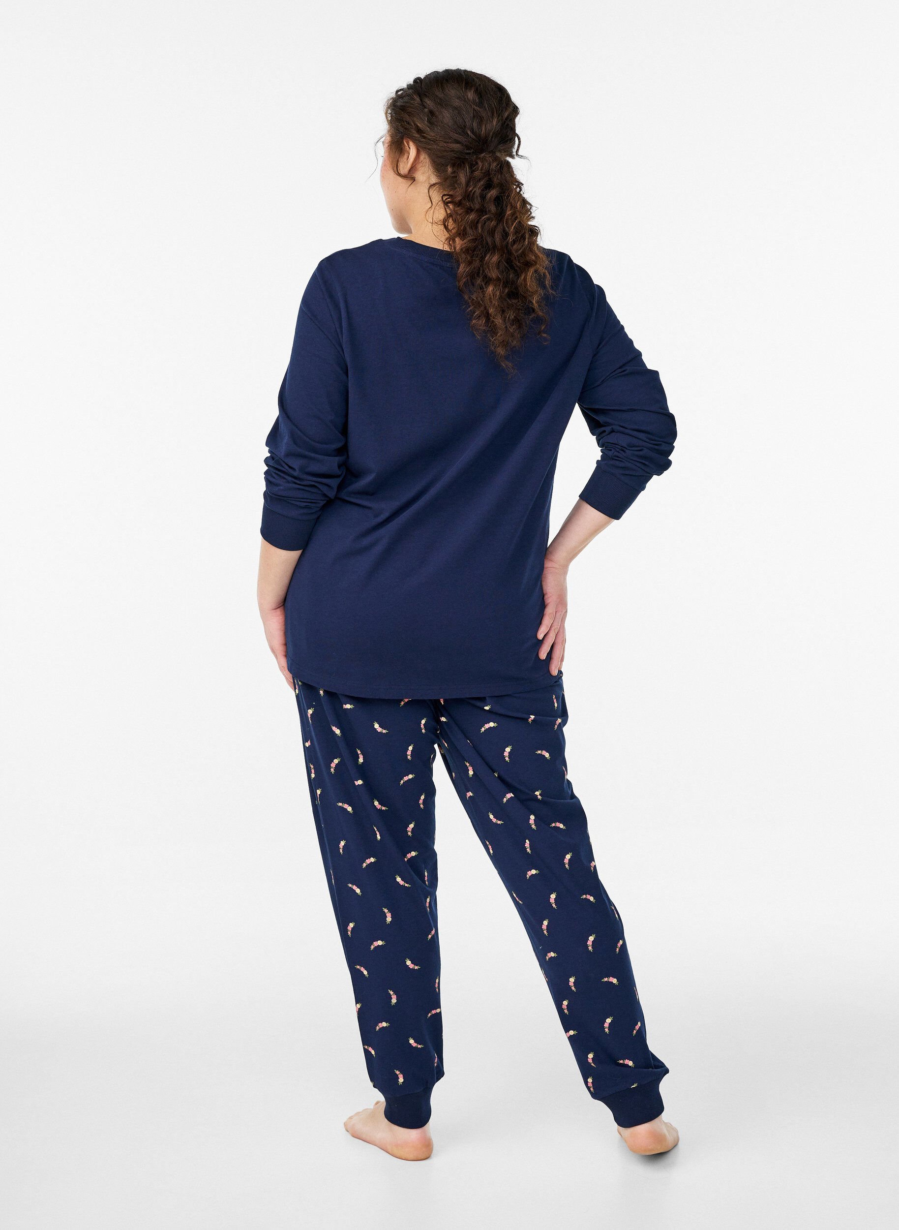 ZizzifashionPrinted pyjama trousers, Blue, Model image number 1