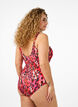 Swimsuit with print and wrap effect, Red Leopard AOP, Model image number 1
