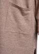 Long knitted cardigan with pockets, Fossil w. TNT Mel. , Packshot image number 3