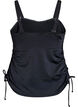 Tankini with removable cups and adjustable sides, Black, Packshot image number 1