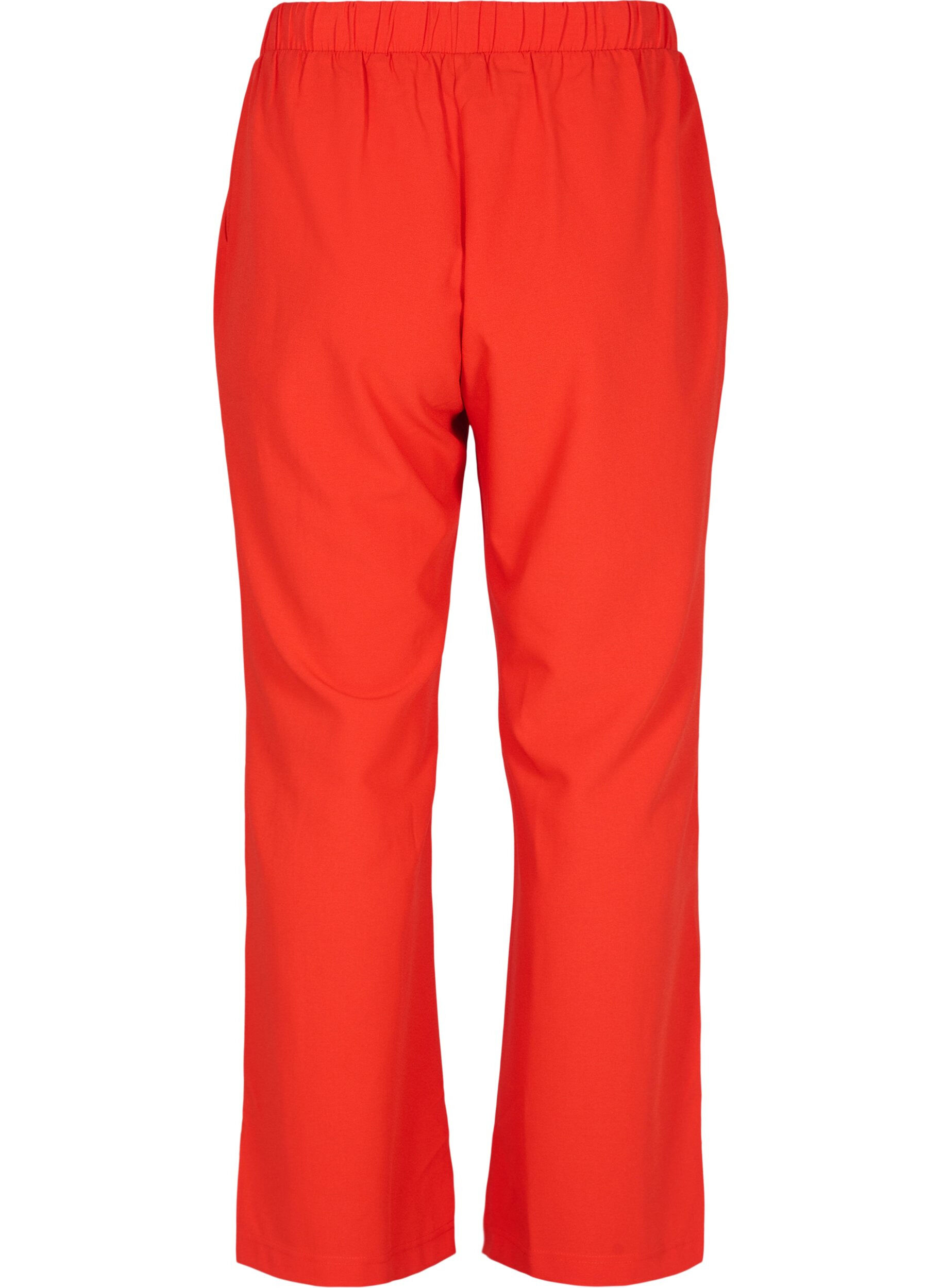 Zizzifashion Flared trousers with pockets, Red, Packshot image number 1