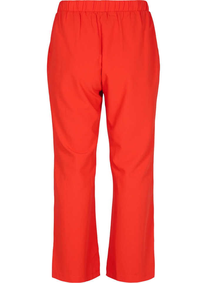 Flared trousers with pockets, Red, Packshot image number 1