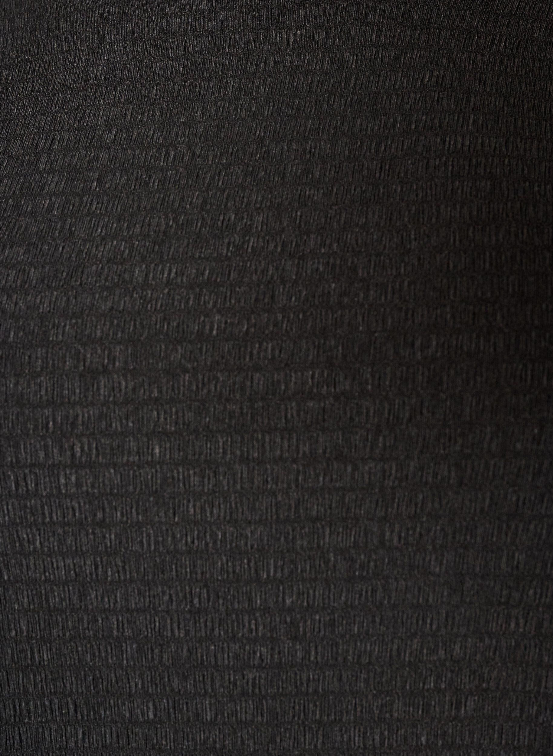 ZizzifashionTextured blouse with wavy edges, Black, Packshot image number 2