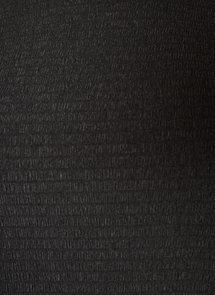 Textured blouse with wavy edges, Black, Packshot image number 2