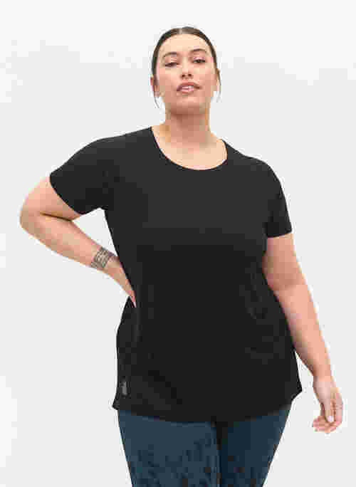 workout t-shirt in viscose with cut-out back
