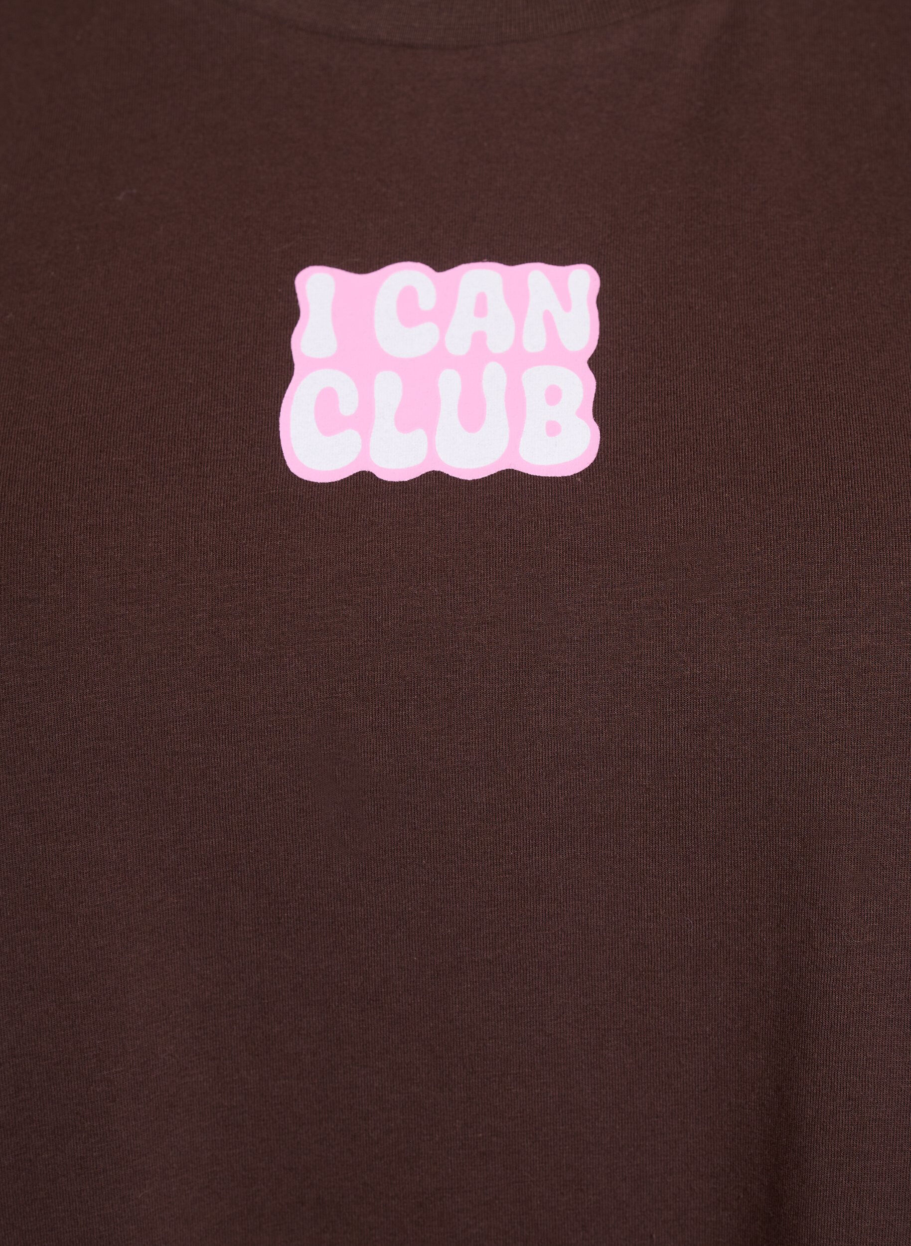 Zizzifashion Sporty T-shirt in organic cotton, Brown, Packshot image number 2