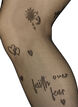Tattoo tights in 25 denier, Black, Packshot image number 1