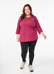 Sports top with 3/4 sleeves, Red, Model image number 1