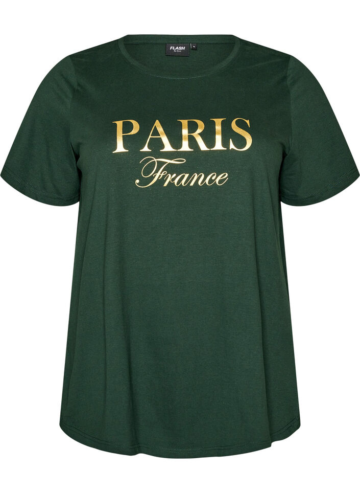 T-shirt with motif, Green, Packshot image number 0