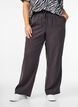FLASH - Viscose trousers with elasticated waistband, Dark Grey, Model image number 2