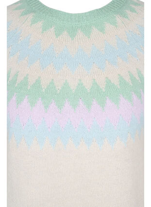 Jacquard knit jumper, Birch Mel. Comb., Packshot image number 2