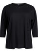 FLASH &ndash; Jersey blouse with 3/4 sleeves, Black, Packshot image number 0