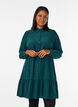 Short shirt dress with ruffle tier, Green, Model image number 0
