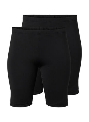 2-pack cycling shorts, Black, Packshot image number 0