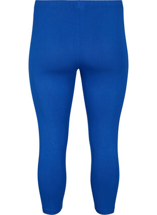 Basic 3/4-length viscose leggings, Monaco Blue, Packshot image number 1