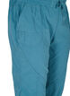 Loose cropped trousers in cotton, Petrol, Packshot image number 2
