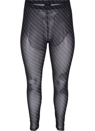 Mesh leggings with print, Black AOP, Packshot image number 0