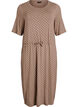 Midi-length jersey dress with tie belt at the waist, Brown, Packshot image number 0