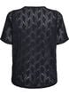 Jersey T-shirt with eyelet pattern, Black, Packshot image number 1