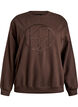 Sweatshirt with motif, Brown, Packshot image number 0