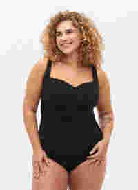 Swimsuit with ruched details, Black, Model